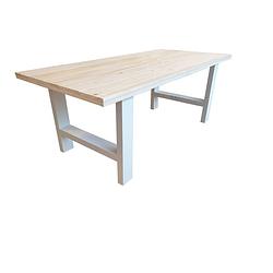 Foto van Wood4you - eettafel seattle geschaafd vuren 180lx78hx90d cm wit