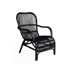 Foto van Van der leeden stoel bandung - 67 x 80 x 86 cm - rotan - zwart
