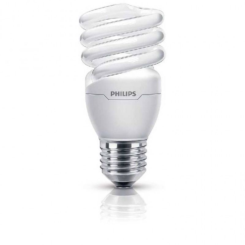 Foto van Philips tornado spaarlamp spiraal 15 w e27 warm wit