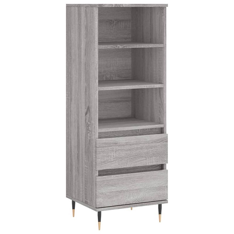 Foto van Vidaxl hoge kast 40x36x110 cm bewerkt hout grijs sonoma