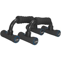 Foto van Care fitness opdruksteunen push-up bar 2 stuks zwart