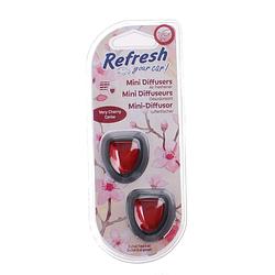 Foto van Refresh your car mini-luchtverfrissers cherry cerise 3 ml 2 stuks