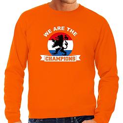 Foto van Oranje fan sweater / trui holland we are the champions ek/ wk voor heren s - feesttruien