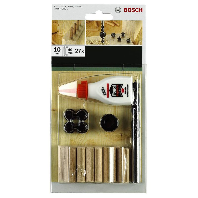 Foto van Bosch accessories deuvelset 40 mm 8 mm 2609255306 32 stuk(s)