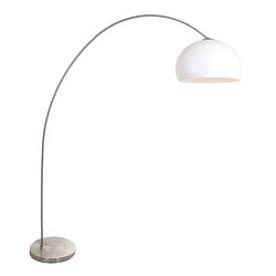 Foto van Mexlite solva vloerlamp - e27 (grote fitting) - staal en wit