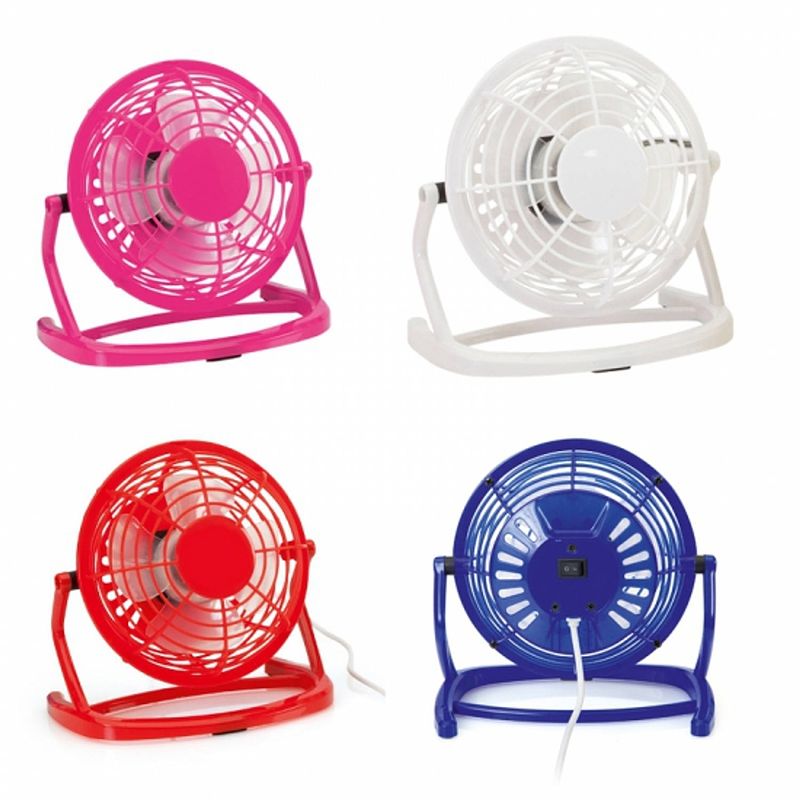 Foto van Gekleurde usb mini ventilator blauw - ventilatoren