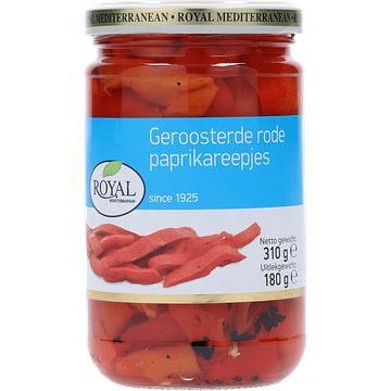 Foto van Royal geroosterde rode paprika strips 305g bij jumbo