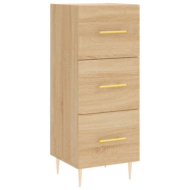 Foto van Vidaxl dressoir 34,5x34x90 cm bewerkt hout sonoma eiken