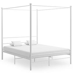 Foto van Vidaxl hemelbedframe metaal wit 160x200 cm