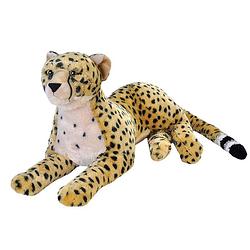 Foto van Wild republic knuffel cheetah junior 76 cm pluche beige/geel