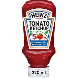 Foto van Heinz tomato ketchup 50% less ss  220ml bij jumbo