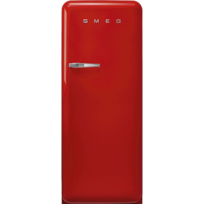 Foto van Smeg fab28rrd5 koelkast met vriesvak rood