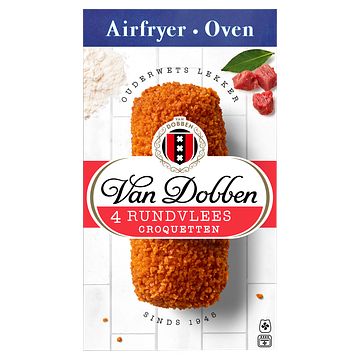 Foto van Van dobben airfryer & oven rundvlees croquetten 4 x 80g bij jumbo