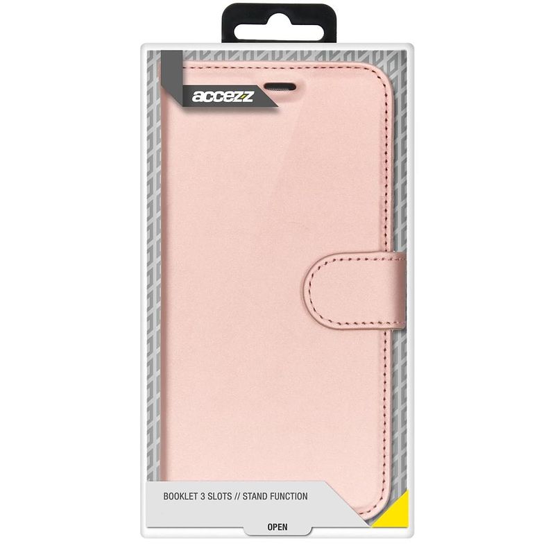 Foto van Accezz wallet case voor apple iphone 13 mini telefoonhoesje roze