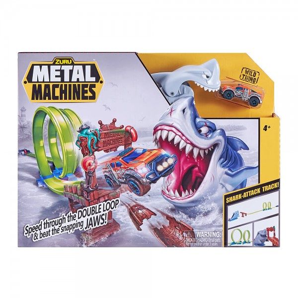 Foto van Zuru metal machines shark attack racebaan met diecast auto