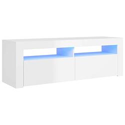 Foto van Vidaxl tv-meubel met led-verlichting 120x35x40 cm hoogglans wit