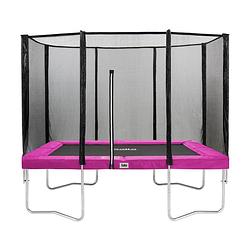 Foto van Salta combo trampoline met veiligheidsnet rechthoekig - 153 x 213 cm - roze