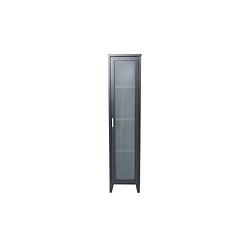 Foto van Acero vitrinekast 1 deur, 4 planken, zwart.