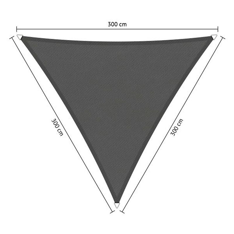Foto van Shadow comfort waterafstotend, driehoek 3x3x3m warm grey