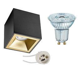 Foto van Opbouwspot set - osram parathom par16 930 36d - pragmi cliron pro - gu10 fitting - dimbaar - opbouw vierkant - mat