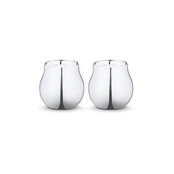 Foto van Georg jensen cafu waxinelichthouder glanzend set - 2 stuks