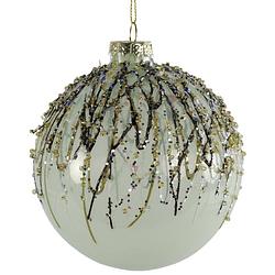 Foto van Non-branded kerstbal lilly 10 cm glas lichtgroen