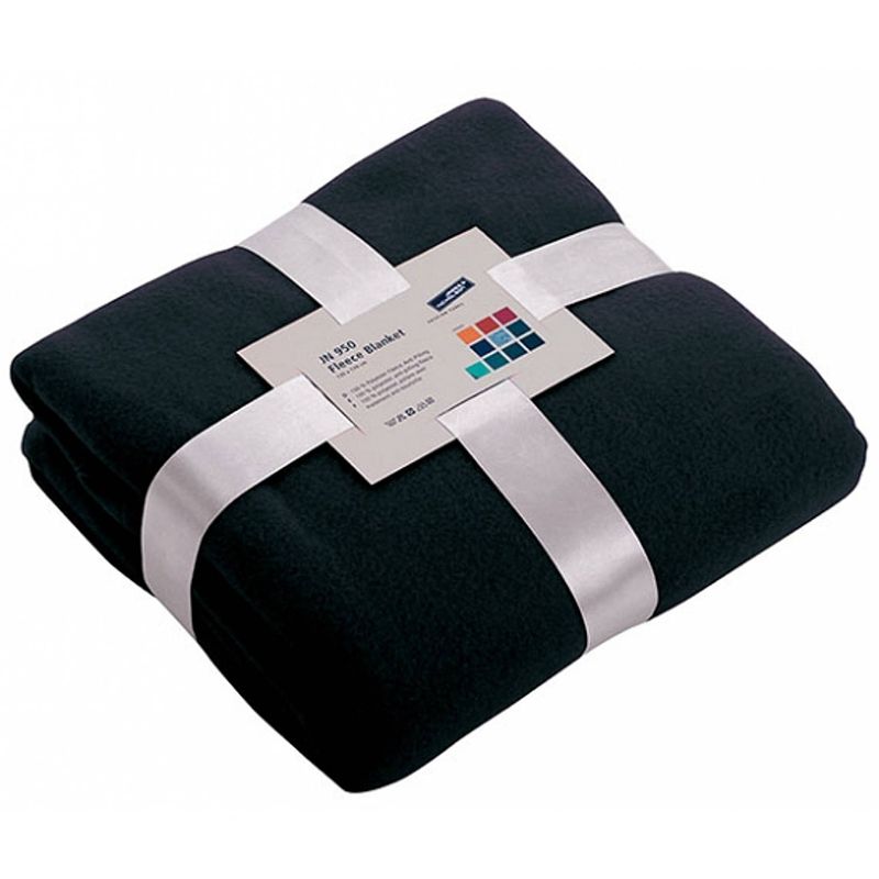 Foto van Donkerblauw fleece deken - plaids