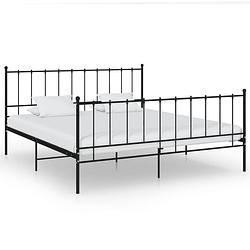 Foto van Vidaxl bedframe metaal zwart 140x200 cm