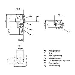 Foto van Lutronic 1223 sensor/actuator steekconnector m8 aantal polen: 4 bus, inbouw 0.50 m 1 stuk(s)