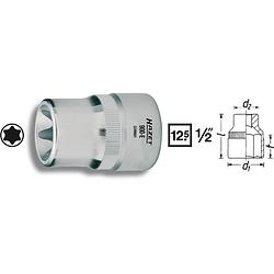 Foto van Hazet 900-e11 buiten-torx dopsleutelinzetstuk t 11 1/2 (12.5 mm)