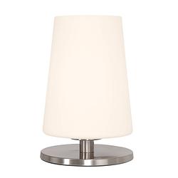 Foto van Moderne tafellamp - steinhauer - glas - modern - e27 - l: 22cm - voor binnen - woonkamer - eetkamer - zilver