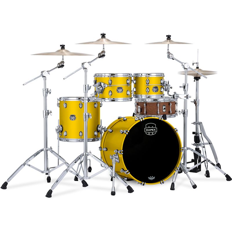 Foto van Mapex se504xbpm saturn evolution birch fusion tuscan yellow 4d. shellset