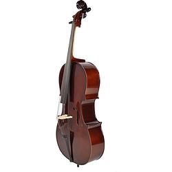 Foto van Leonardo lc-2034 basic series cello outfit 3/4 cello inclusief draagtas en strijkstok