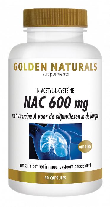 Foto van Golden naturals nac 600mg capsules
