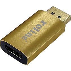 Foto van Roline 12.03.3158 adapter [1x displayport stekker - 1x hdmi-bus] goud