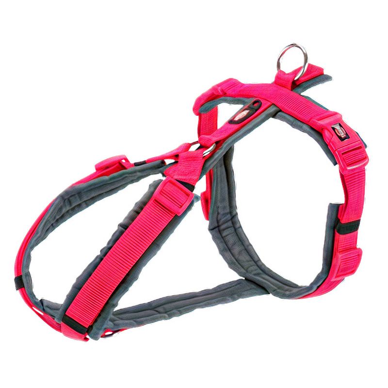 Foto van Trixie hondentuigje premium trekking 53-64 cm nylon roze