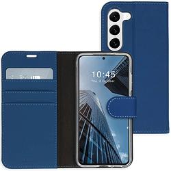 Foto van Accezz wallet softcase bookcase samsung galaxy s23 plus telefoonhoesje blauw