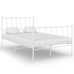 Foto van Vidaxl bedframe metaal wit 120x200 cm