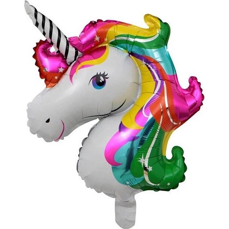 Foto van Folieballon eenhoorn unicorn rainbow 51 x 32 cm dm-products