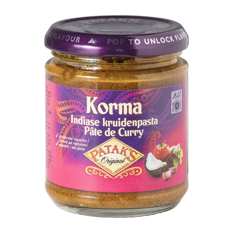 Foto van Patak's original korma indiase kruidenpasta 165g bij jumbo