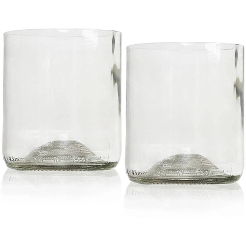 Foto van Rebottled waterglas transparant 330 ml - 2 stuks