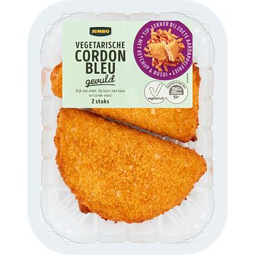 Foto van 2 voor € 4,00 | jumbo lekker veggie cordon bleu vegetarisch 200g aanbieding bij jumbo