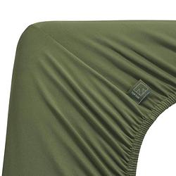 Foto van Beddinghouse dutch design jersey stretch split-topper hoeslaken groen-lits-jumeaux (180x200/220 cm)