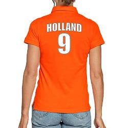 Foto van Holland shirt met rugnummer 9 - nederland fan poloshirt / outfit voor dames m - feestshirts