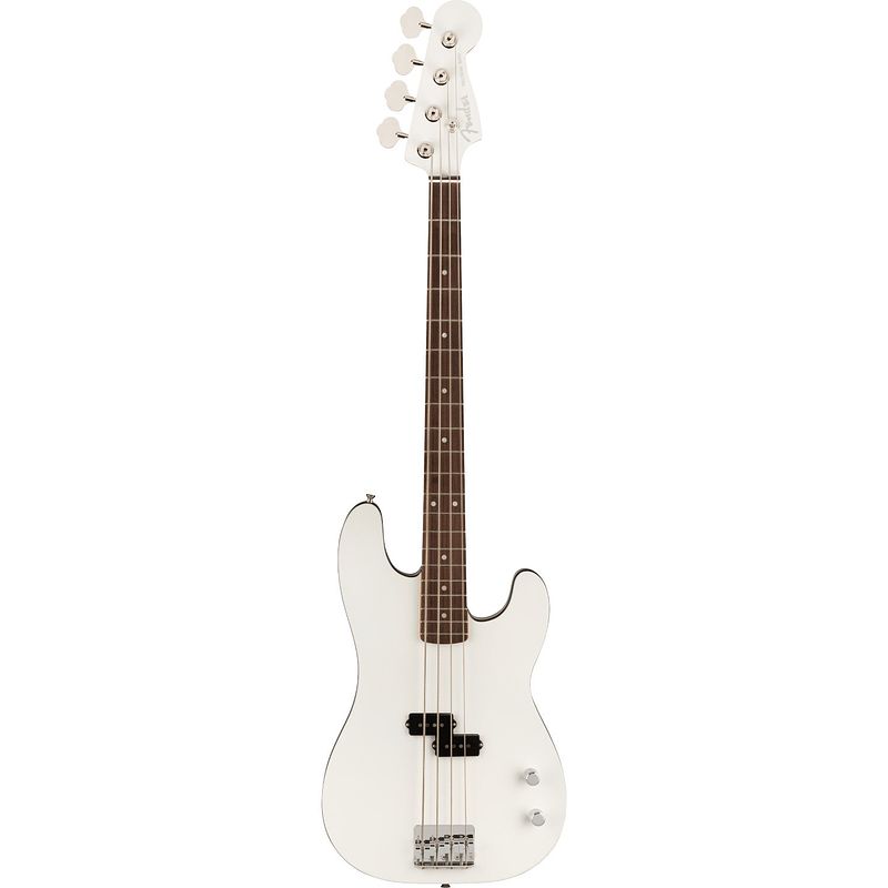 Foto van Fender aerodyne special precision bass bright white rw elektrische basgitaar met gigbag