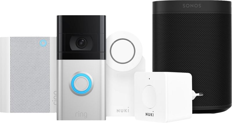 Foto van Ring video doorbell 4 + ring chime gen2+ nuki smart lock 3.0+bridge + sonos one zwart