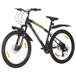 Foto van The living store mountainbike - 26 inch - stalen frame - verende voorvork - aluminium velgen - 21 versnellingen - zwart