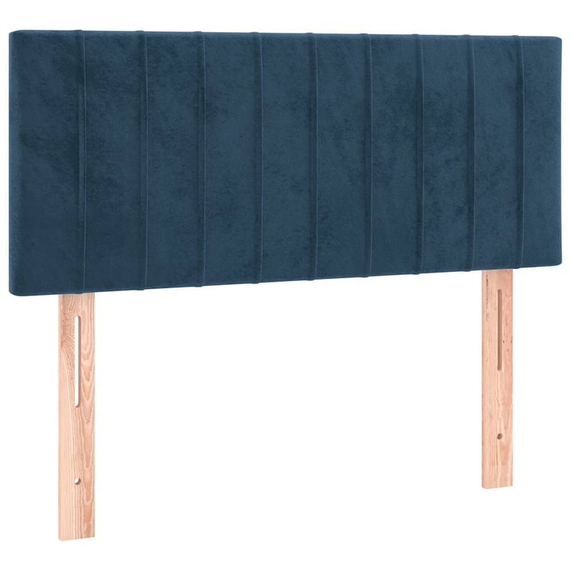 Foto van Vidaxl hoofdbord 80x5x78/88 cm fluweel donkerblauw