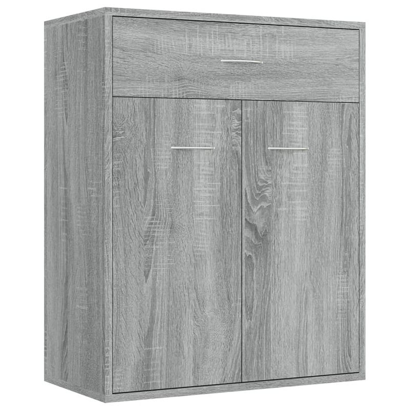 Foto van Vidaxl dressoir 60x30x75 cm bewerkt hout grijs sonoma eikenkleurig