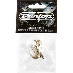 Foto van Dunlop 33p018 nickel silver finger & thumbpicks set vinger- en duimplectrums, 0.018-0.025 inch